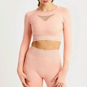 AYBL Seamless Open Back Long Sleeve Athletic Workout Top Women’s Size XL